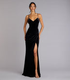 Fia Velvet Corset Mermaid Prom Dress – Sweetheart Wrap Long Formal Gown