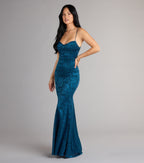 Haisley Floral Lace Mermaid Prom Dress – Open Back Long Formal Gown