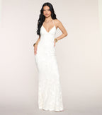 Ivory Crochet Halter Mermaid Dress – Floor-Length Formal Gown