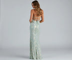 Edlyn Sequin Mermaid Prom Dress – Lace-Up Square Neck Long Formal Gown