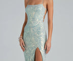 Edlyn Sequin Mermaid Prom Dress – Lace-Up Square Neck Long Formal Gown