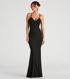Rachel Glitter Mermaid Prom Dress – Lace-Up Long Formal Gown