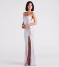 Edlyn Sequin Mermaid Prom Dress – Lace-Up Square Neck Long Formal Gown