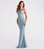 Rachel Glitter Mermaid Prom Dress – Lace-Up Long Formal Gown