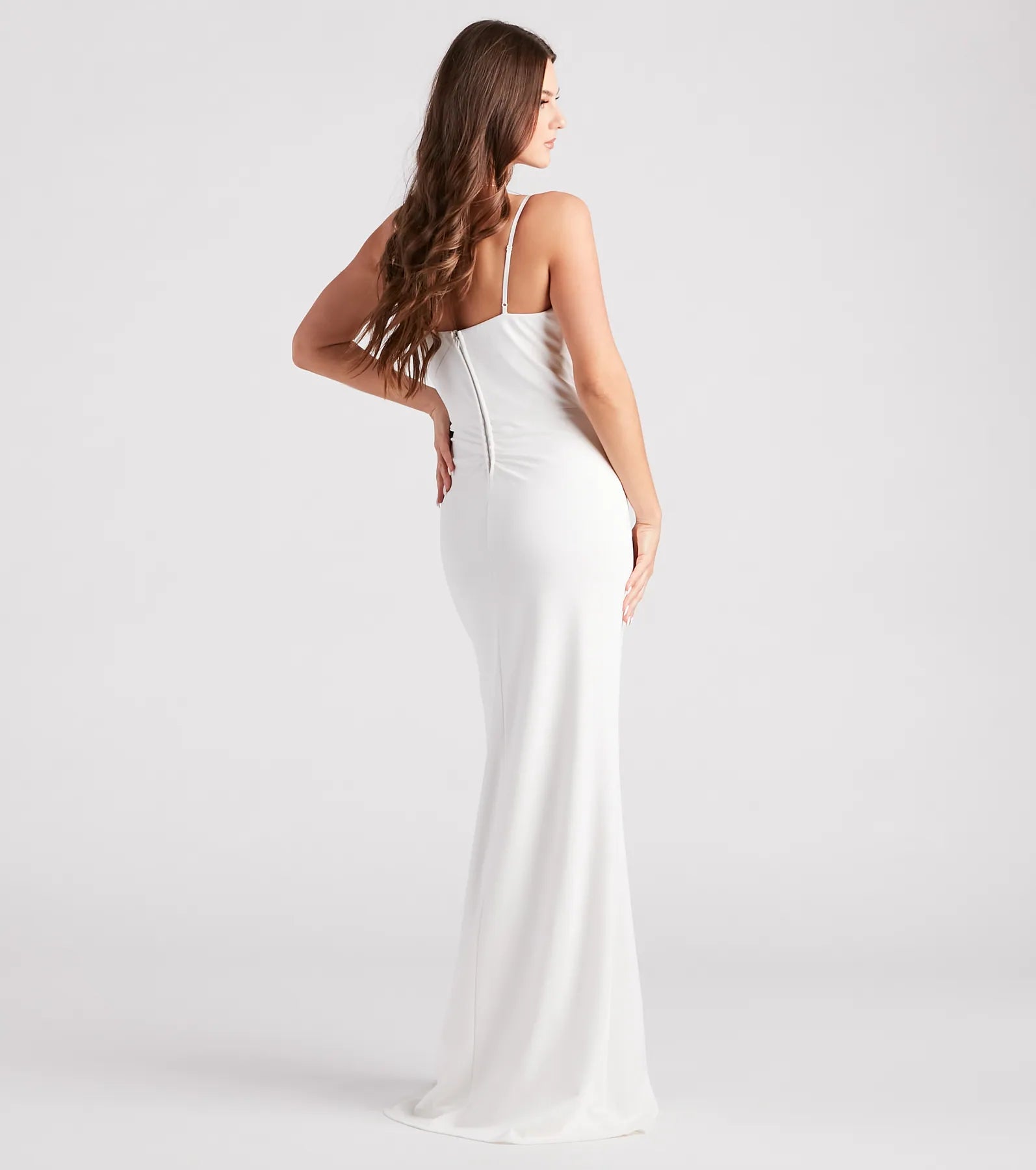 Alexia Illusion Mesh Prom Dress – High Slit A-Line Long Formal Gown