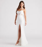 Alexia Illusion Mesh Prom Dress – High Slit A-Line Long Formal Gown