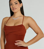 Ashley Bow Mermaid Prom Dress – Sleeveless High Slit Long Formal Gown