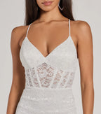 Teresa Glitter Lace Corset Mermaid Prom Dress – Lace-Up Long Formal Gown