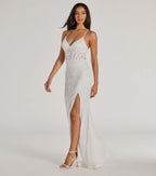 Teresa Glitter Lace Corset Mermaid Prom Dress – Lace-Up Long Formal Gown
