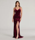 Fia Velvet Corset Mermaid Prom Dress – Sweetheart Wrap Long Formal Gown
