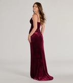Fia Velvet Corset Mermaid Prom Dress – Sweetheart Wrap Long Formal Gown