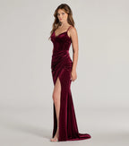 Fia Velvet Corset Mermaid Prom Dress – Sweetheart Wrap Long Formal Gown