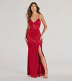 Teresa Glitter Lace Corset Mermaid Prom Dress – Lace-Up Long Formal Gown