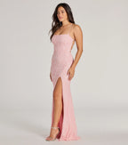 Rowena Sequin Mermaid Prom Dress – Lace-Up Square Neck Long Formal Gown