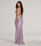 Haisley Floral Lace Mermaid Prom Dress – Open Back Long Formal Gown