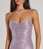 Haisley Floral Lace Mermaid Prom Dress – Open Back Long Formal Gown