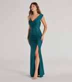 Cynthia One-Shoulder Mermaid Prom Dress – Cowl Neck Long Formal Gown