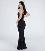 Wendy Glitter Mermaid Prom Dress – Square Neck Sleeveless Formal Gown