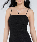 Wendy Glitter Mermaid Prom Dress – Square Neck Sleeveless Formal Gown