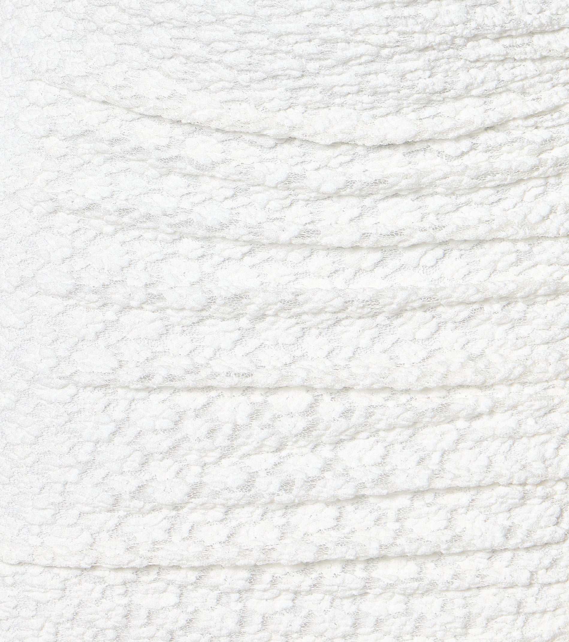 Witte Kanten Midi Jurk met Ruches – Bodycon Jurk met Vierkante Hals en Spaghettibandjes