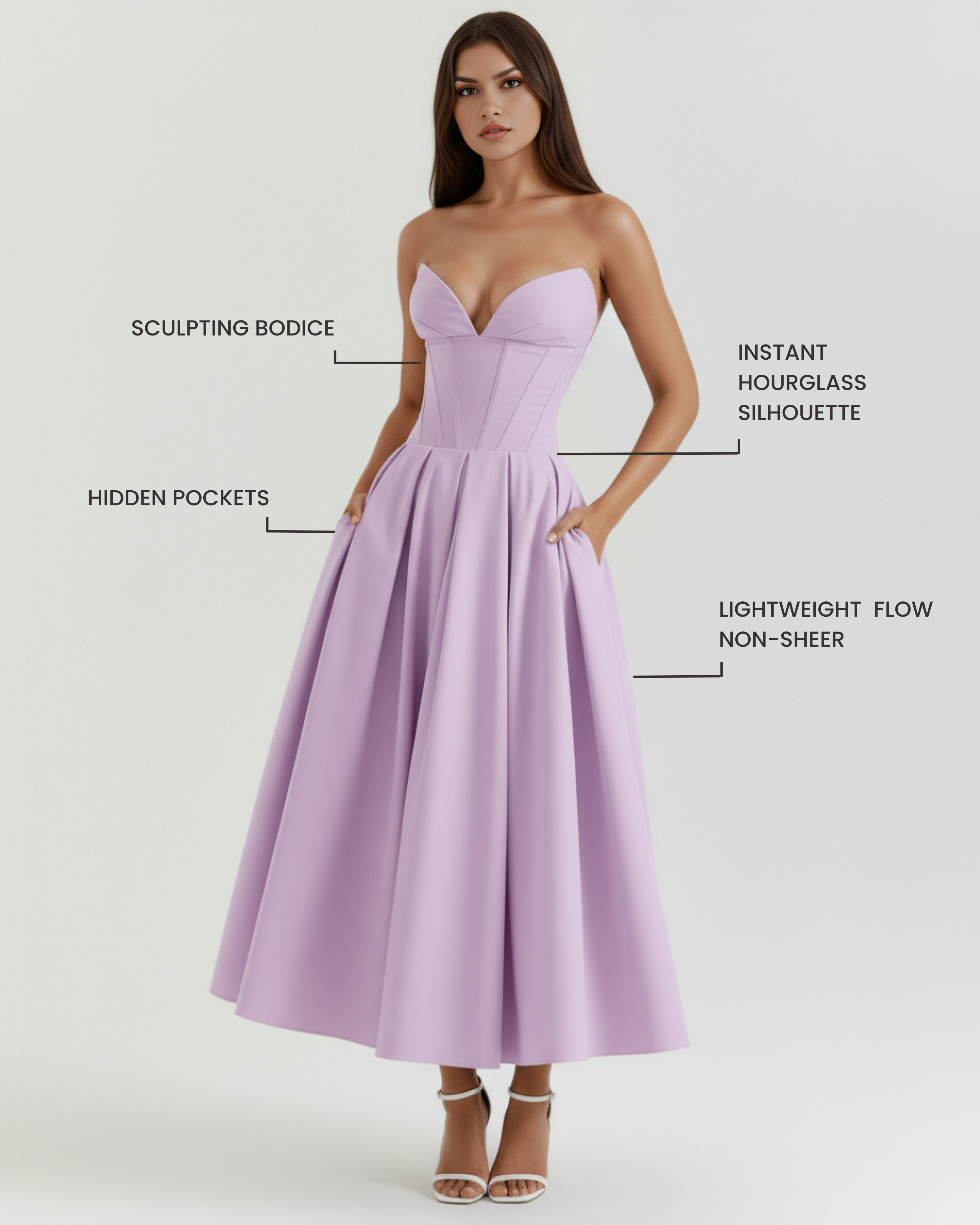 Violet Boned Corseted Ball Gown – Voluminous Skirt Wedding Guest Prom Formal Dress 2026