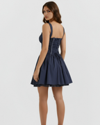 Sweetheart Lace-Up Mini Dress – Feminine Wedding Guest Party Outfit