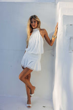 High Neck Mesh Mini Dress – Graduation Dress & Sheer Party Gown