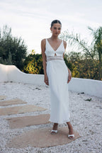 Lace Satin Maxi Dress – Graduation Gown & Elegant Evening Dress