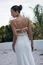 Lace Satin Maxi Dress – Graduation Gown & Elegant Evening Dress
