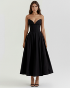 Corseted Ball Gown with Voluminous Skirt – Prom Wedding Guest Formal Dress