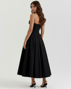 Corseted Ball Gown with Voluminous Skirt – Prom Wedding Guest Formal Dress