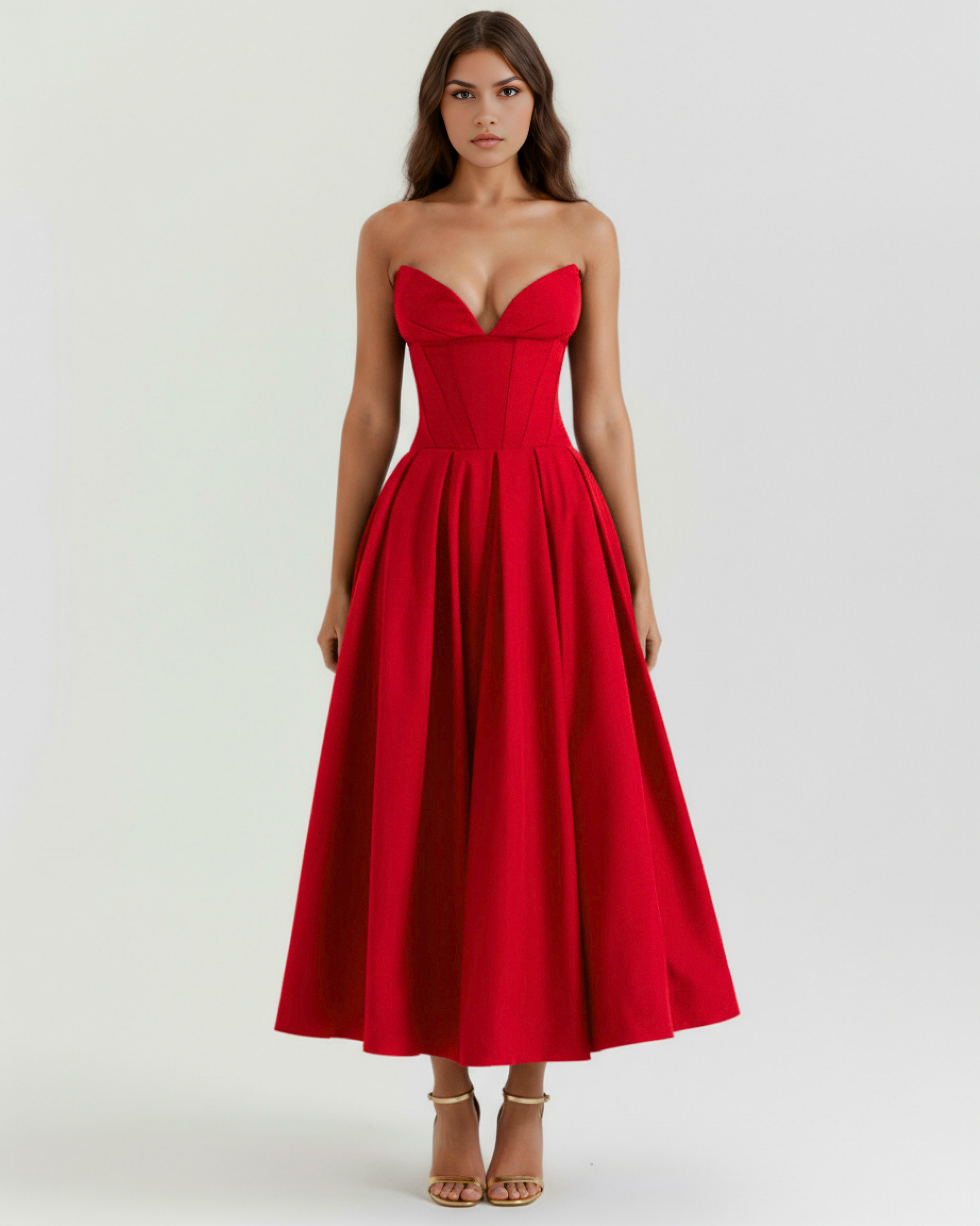 Strapless Corseted Ball Gown – Voluminous Skirt Wedding Guest Formal Dress 2026