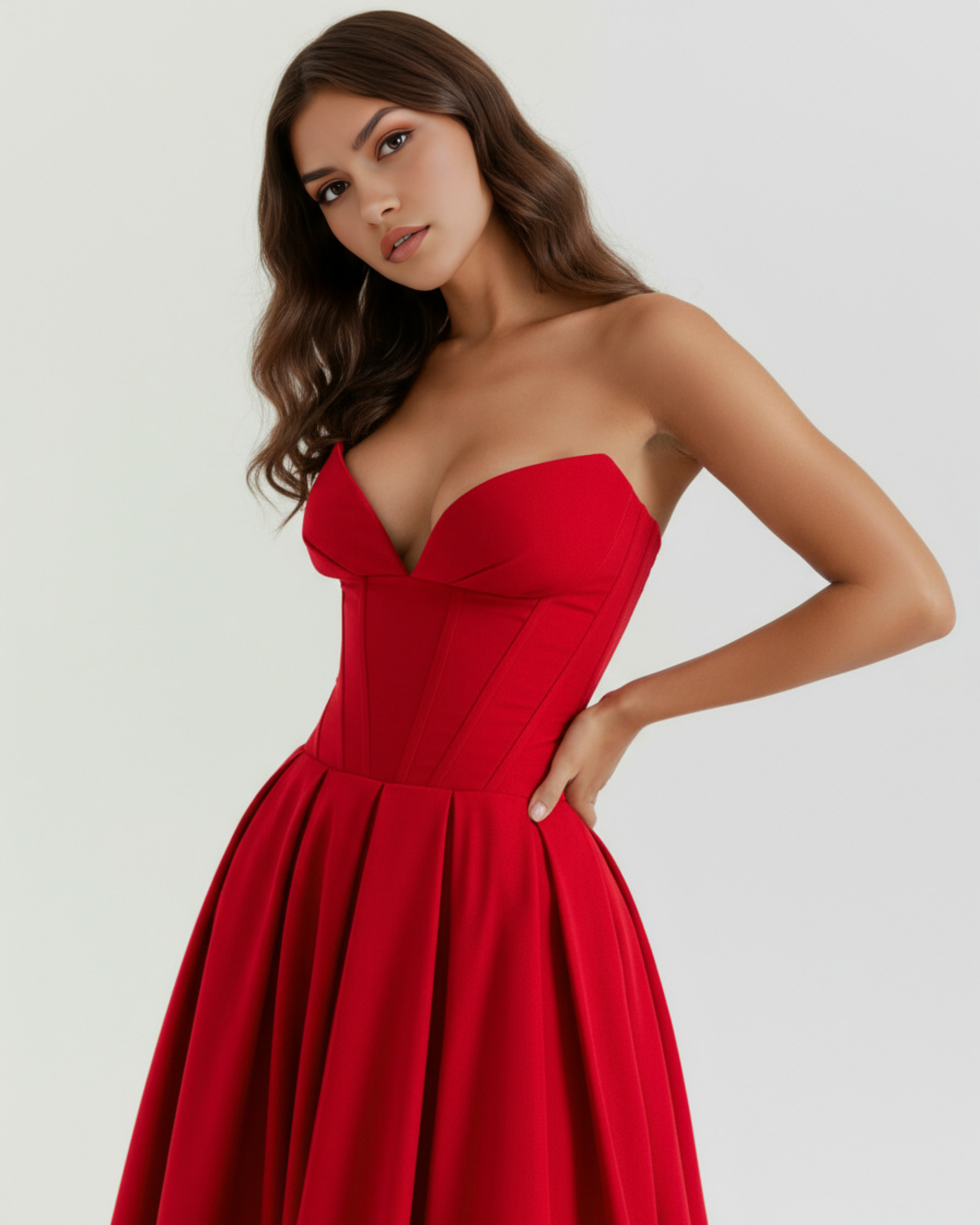 Strapless Corseted Ball Gown – Voluminous Skirt Wedding Guest Formal Dress 2026