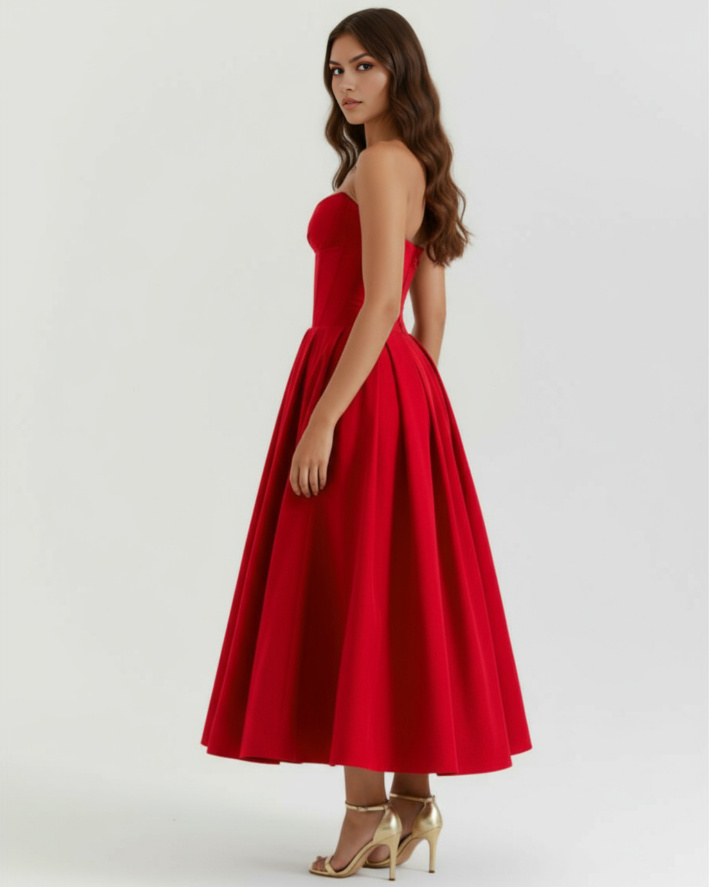 Strapless Corseted Ball Gown – Voluminous Skirt Wedding Guest Formal Dress 2026