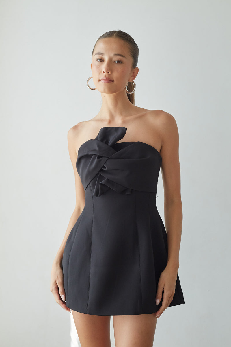 Strapless Bubble Mini Dress – Graduation Dress & Bridal Party Gown