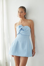 Strapless Bubble Mini Dress – Graduation Dress & Bridal Party Gown