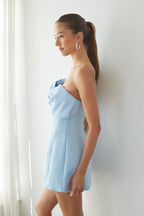 Strapless Bubble Mini Dress – Graduation Dress & Bridal Party Gown