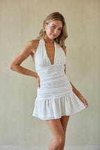 Polka Dot Mesh Mini Dress – Graduation Dress & Flirty Party Gown
