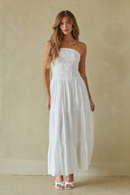 Tiered Maxi Dress – Summer Vacation Dress & Elegant White Formal Gown