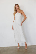 Floral Satin Open Back Maxi Dress – Wedding Guest Gown & Evening Dress