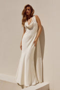 Satin Cowl Neck Maxi Dress – Graduation Gown & Elegant Evening Dress