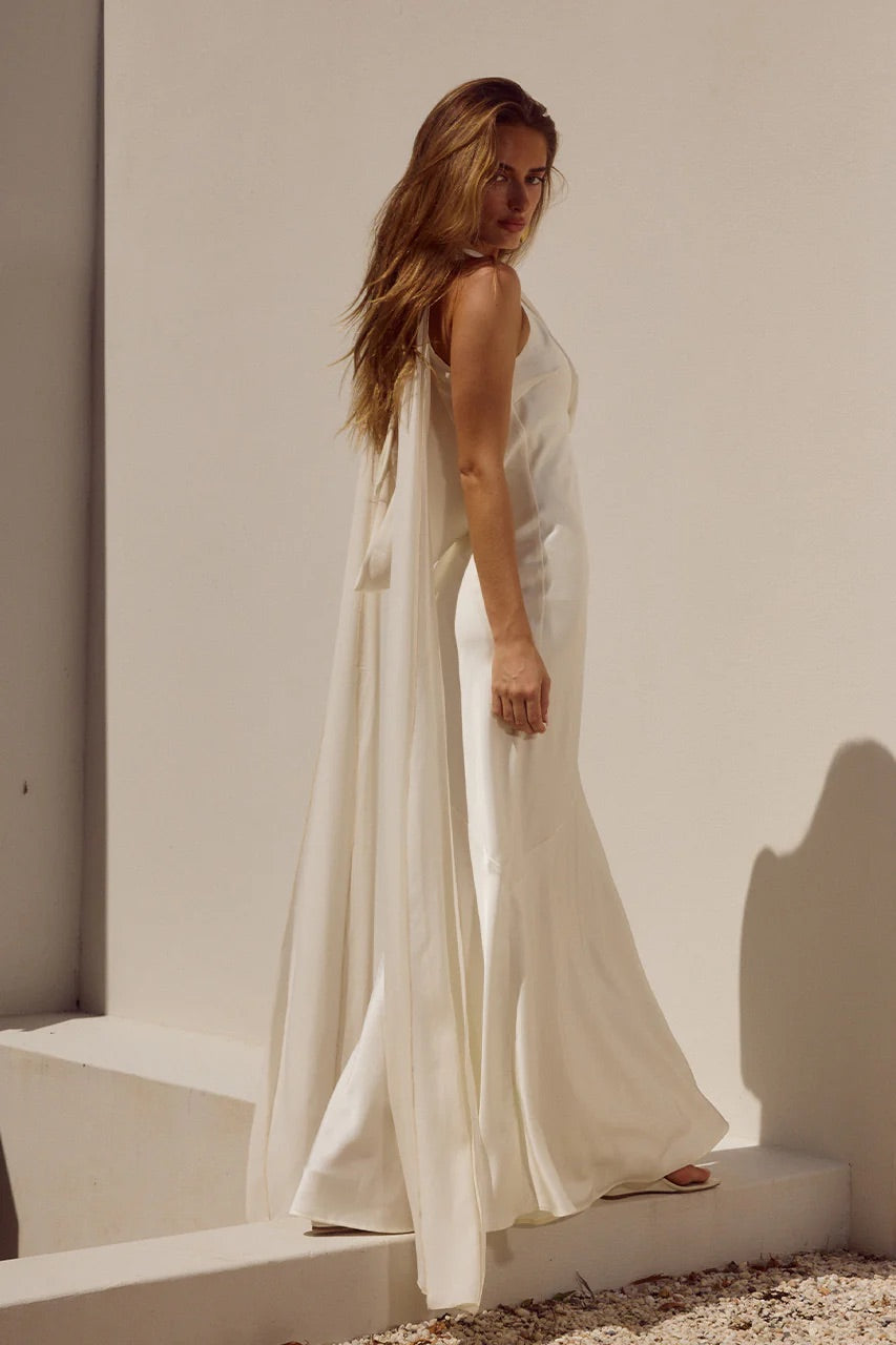Satin Cowl Neck Maxi Dress – Graduation Gown & Elegant Evening Dress