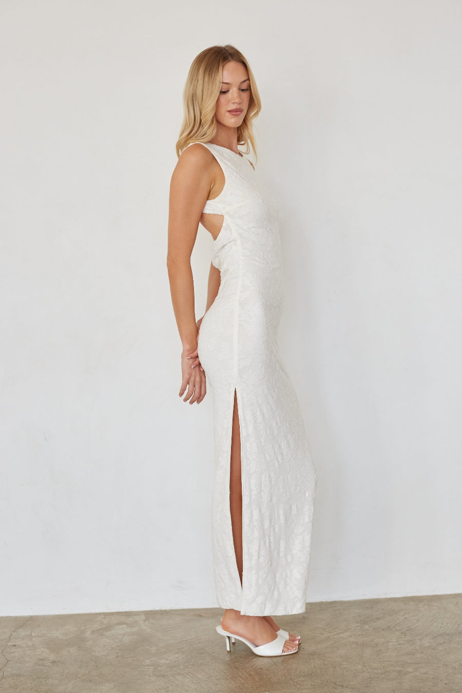 Textured Bodycon Maxi Dress – Floral Formal Gown & Evening Dress