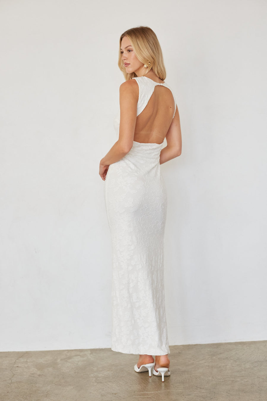 Textured Bodycon Maxi Dress – Floral Formal Gown & Evening Dress