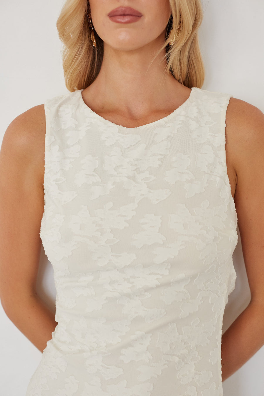 Textured Bodycon Maxi Dress – Floral Formal Gown & Evening Dress