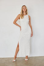 Textured Bodycon Maxi Dress – Floral Formal Gown & Evening Dress