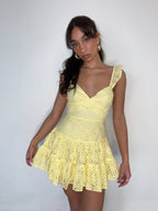 Lace Babydoll Mini Dress – Graduation Dress & Pink Party Gown