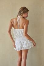 Chiffon Ruffle Mini Romper Dress – Graduation Dress & Summer Party Outfit