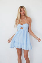 Strapless Twist Front Keyhole Open Back Romper with Built-In Shorts – Chic Bridesmaid Wedding Guest Outfit