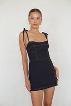 Denim Bodycon Mini Dress – Graduation Dress & Casual Party Gown